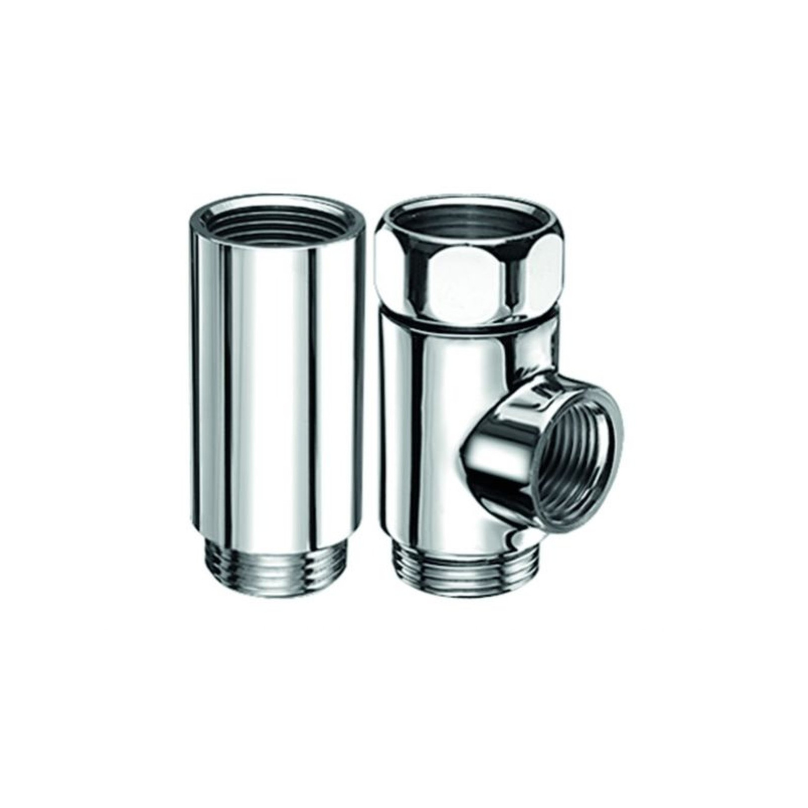 SCHELL T-und Distanzstück Überwurfmutter 3/4 Zoll chrom Messing verchromt DN20 IG AG 041010699