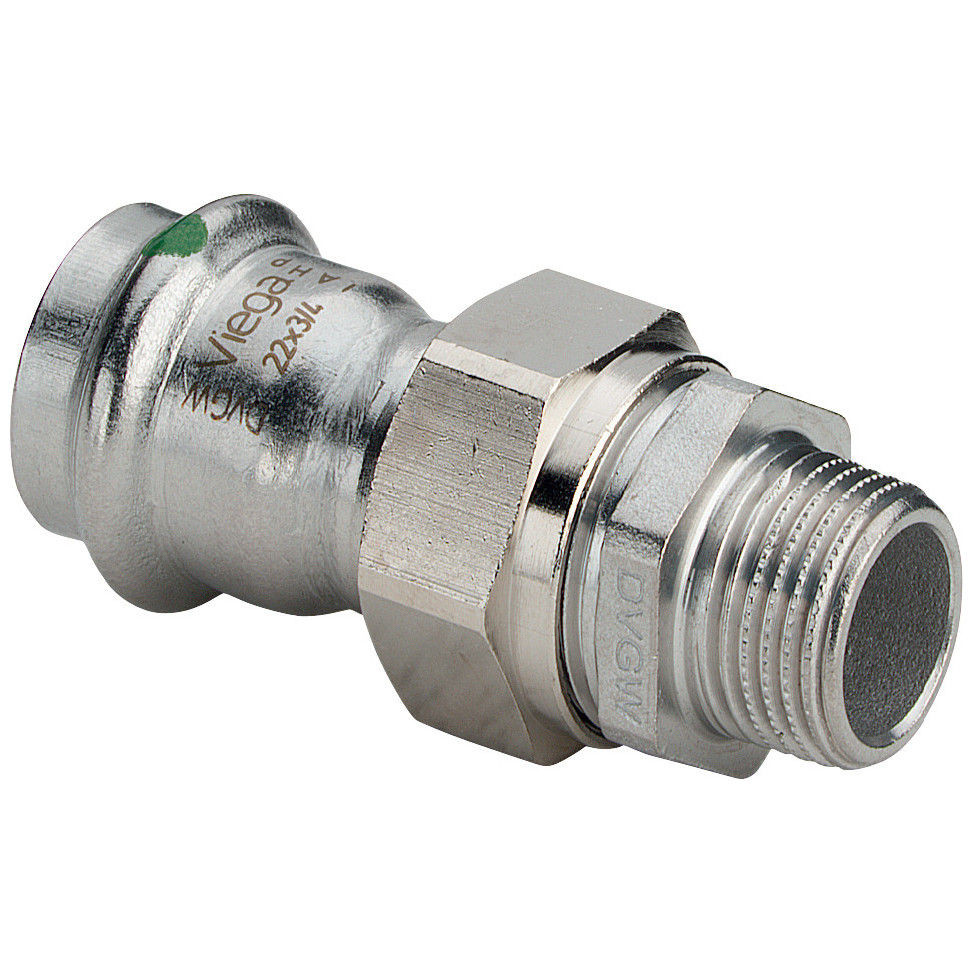 Viega Sanpress Inox 2365 Verschraubung 54x2 AG flachdichtend Edelstahl 438364