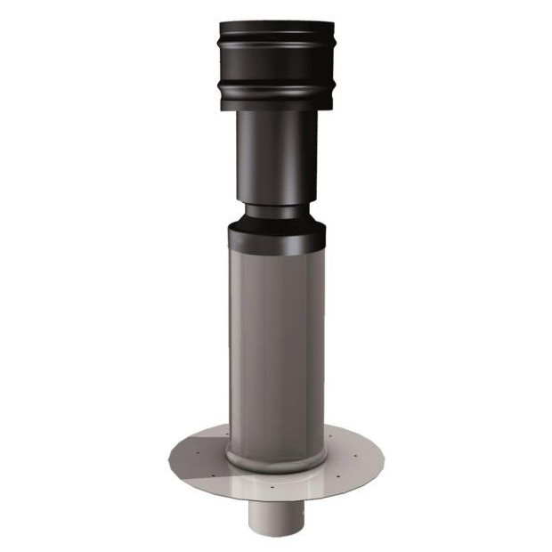 Geba Flachdachhaube FDL200450G zweiteilig Stahlblech EPS-Isolierung grau FDL200450G