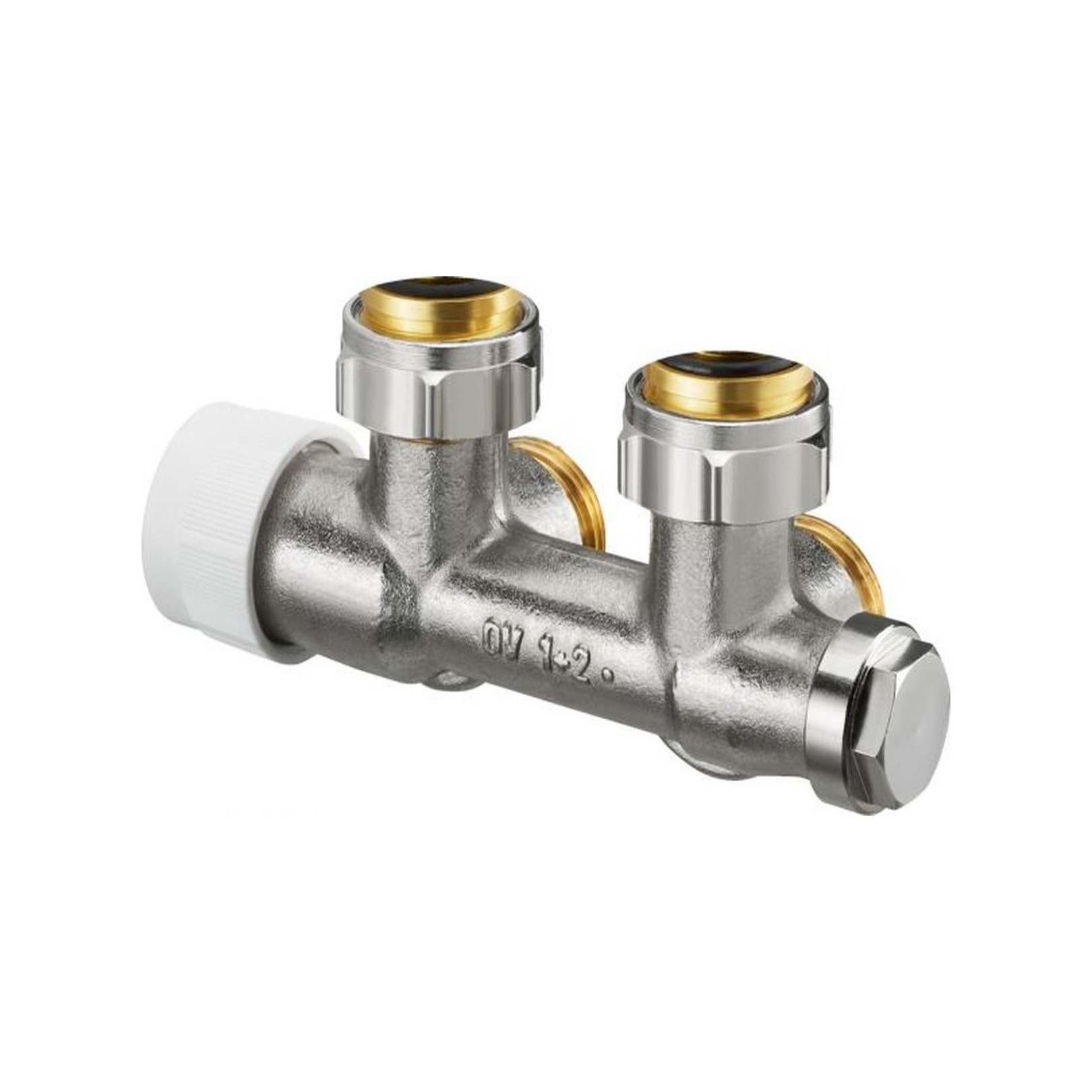 Oventrop Anschlussarmatur Multiblock T 1/2 AGx3/4 AG Messing Eck Einrohr Zweirohr 50 mm 1184034