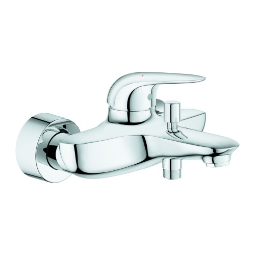 Grohe Wannenmischer Eurostyle Einhebel 23726003 Wandmontage verchromt SilkMove 35 mm geschlossener Hebel Umsteller