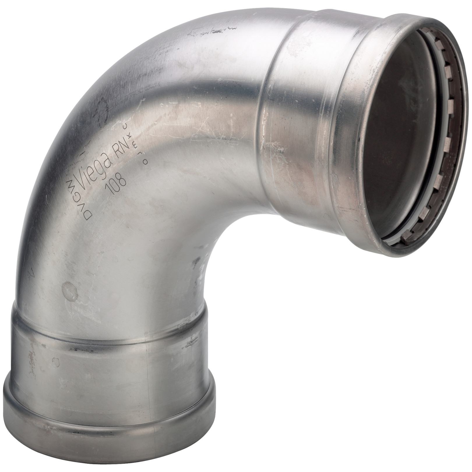 Viega Bogen 90 Grad Sanpress Inox 2316XLLF SC-Contur LABS-frei Edelstahl 88,9mm EPDM HAN 664725