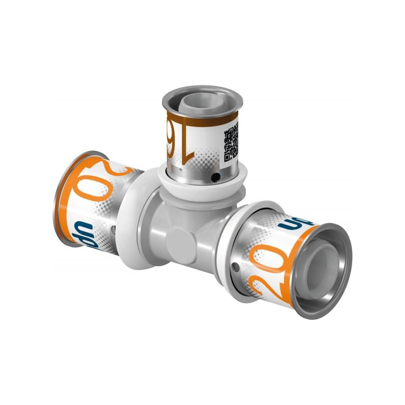 Uponor S-Press PLUS T-Stück reduziert PPSU 16x20x16 mm Pressfitting DVGW 1039948