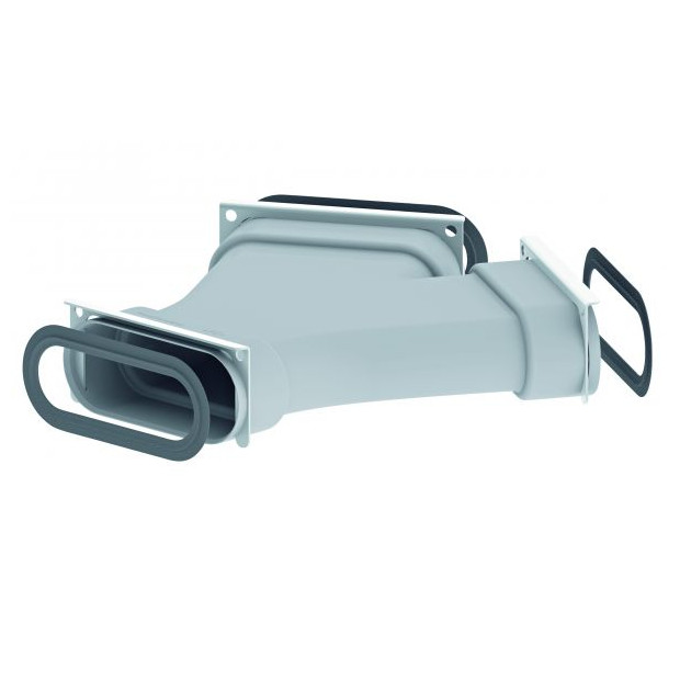 Zehnder Y-Stück ComfoFit flat 51 ComfoTube flat 51 grau Dichtung HDPE 990322151