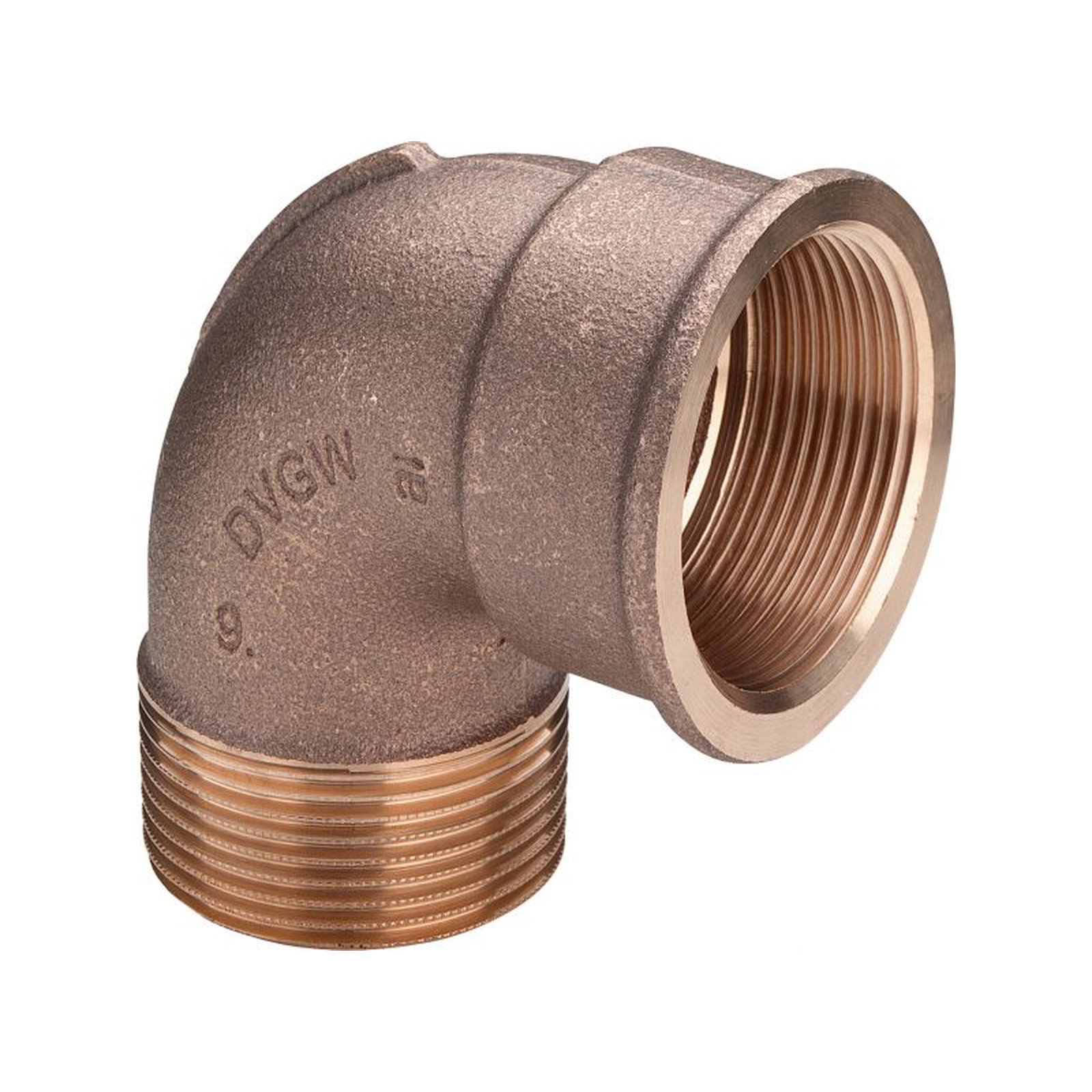 VIEGA Rotguss Gewindefitting Winkel 90 Grad 3092 DN50 2 Zoll IGxAG UBA-Positivliste 264147