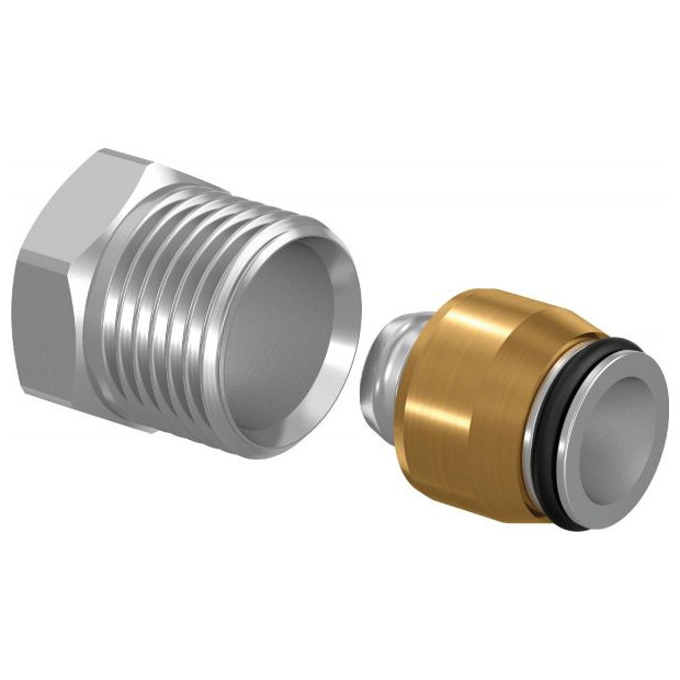 UPONOR Anschlussgarnitur Smart Radi Danfoss 16-G1-2MT Messing Heizkoerperanbindung 1013970