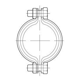 ACO PASSAVANT Sicherungsschelle GM-X DN80 feuerverzinkt axialer Schub DIN EN 1123 0174.45.00