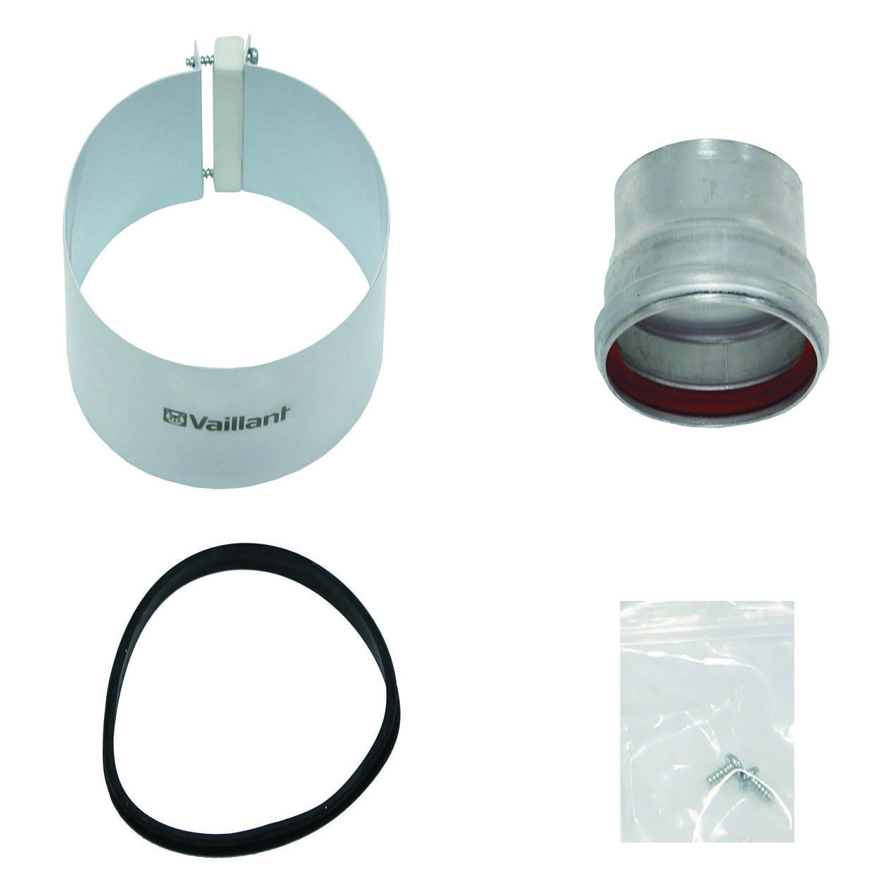 Vaillant Abgassystem ÜbergangsStück turboTEC 60-100 mm auf 63-96 mm Aluminium 303844