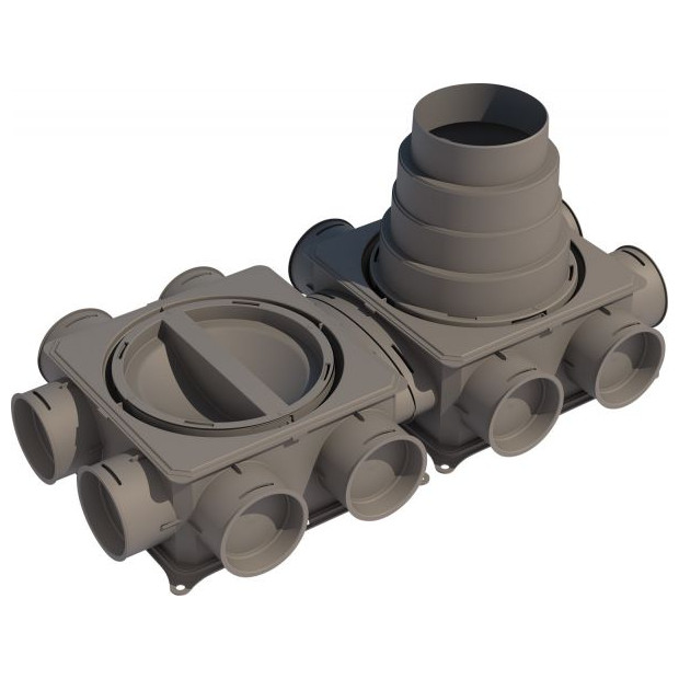 BOSCH Luftverteilkasten VK 125-H Kunststoff horizontal 12 DN75 10 Flachkanal 7738100819