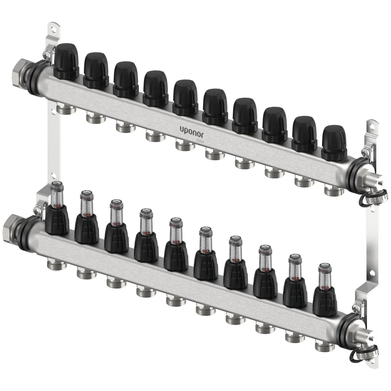 Uponor Vario S Verteiler 10 Heizkreise FM G3/4 Euro G1 1140841