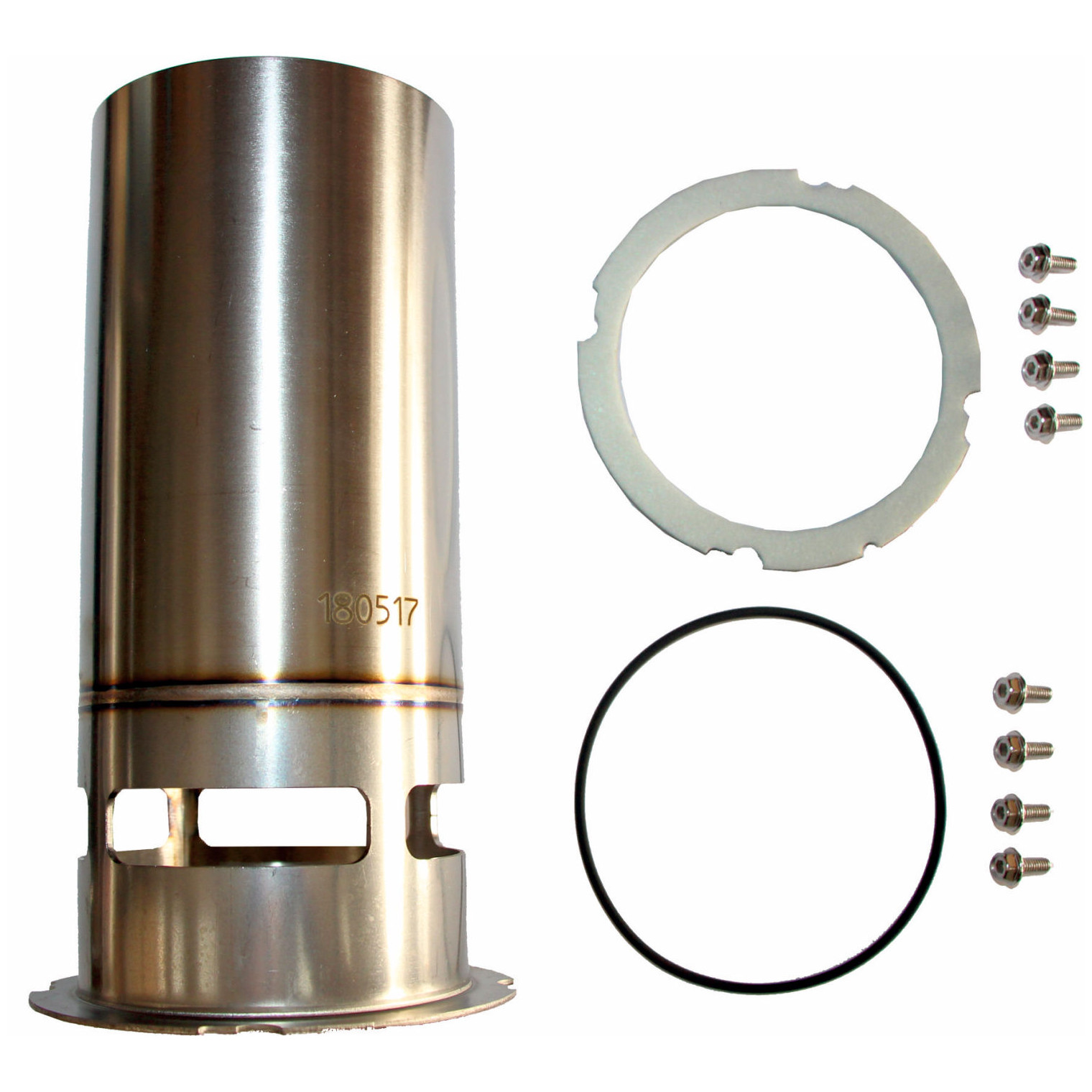 WOLF Flammrohr Edelstahl Set COB-15 Heizkessel Ersatzteil Adapterrohr O-Ring Dichtung 8905660
