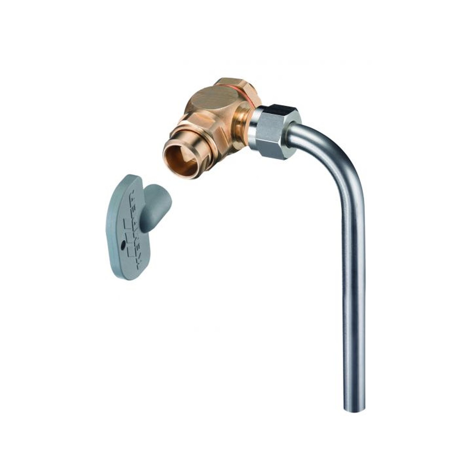 Probenahmeventil aus Rotguss AG G3/8 DN10