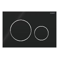 Geberit Betatigungsplatte Sigma20 2-Mengen-Spulung schwarz hochglanz verchromt Kunststoff 115882KM1