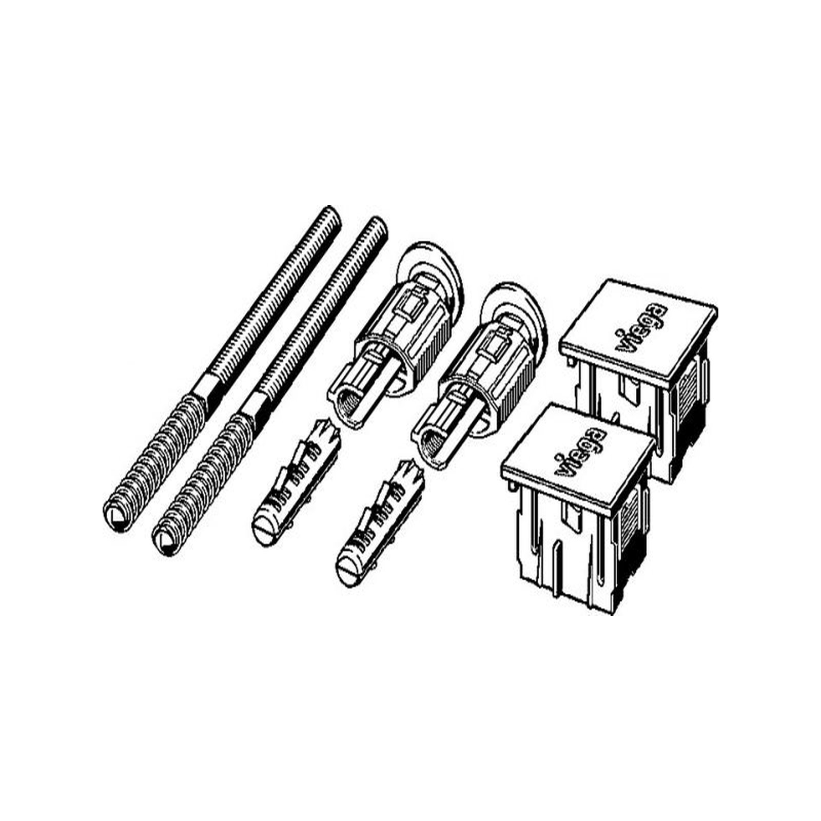 Viega Befestigungsset Prevista Dry 8573 Stahl verzinkt Einzelmontage Montageschiene 8001 776626