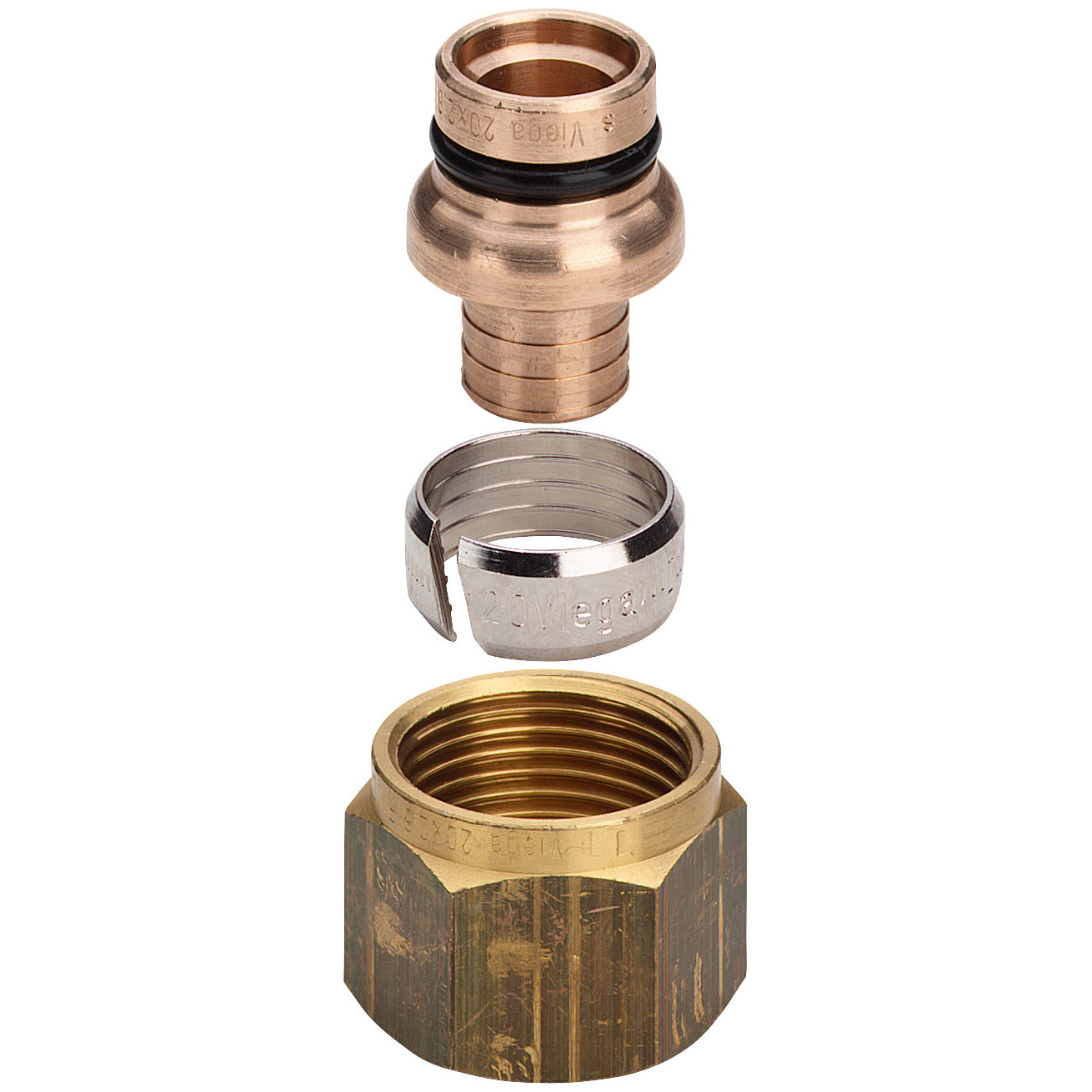 Viega Klemmverschraubung Sanfix 2019 16mm Rotguss Verteiler 100988