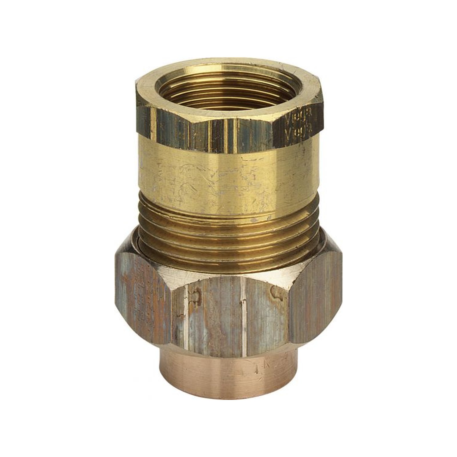 Viega Rohrverschraubung 22 mm x 1 Zoll Rp konisch Rotguss Messing 105310