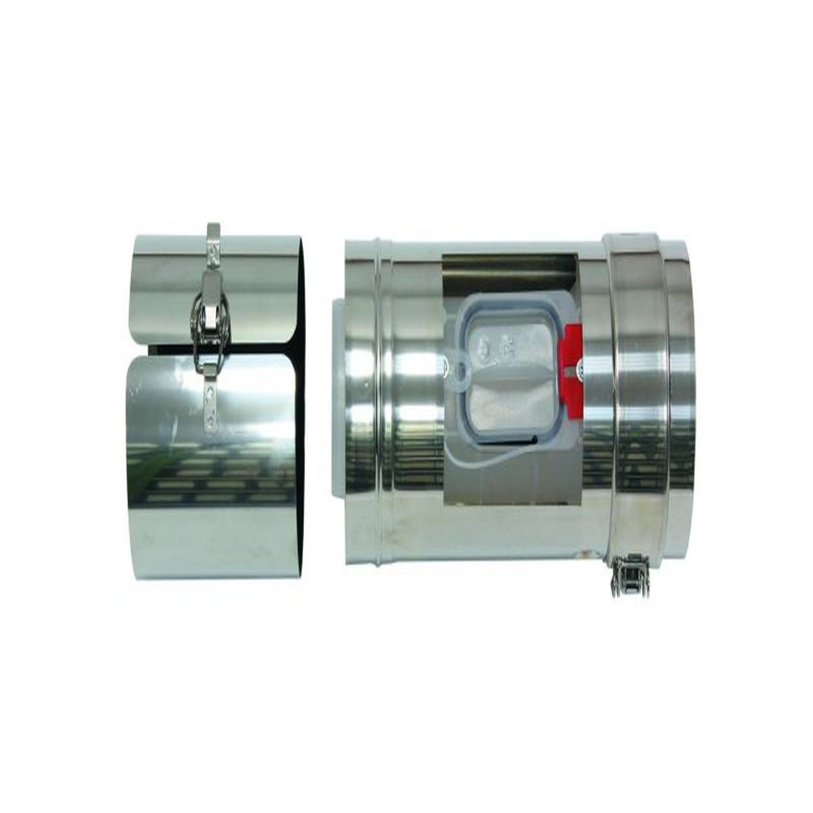 Vaillant Revisionsöffnung Fassadenverlegung konzentrisch 80/125 PP Edelstahl Klemmschelle 0020042759