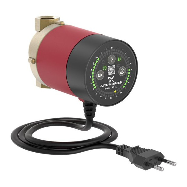 Grundfos Zirkulationspumpe COMFORT 15-14 B TU DACH Hocheffizienz Permanentmagnetmotor Zeitschaltuhr 93093850