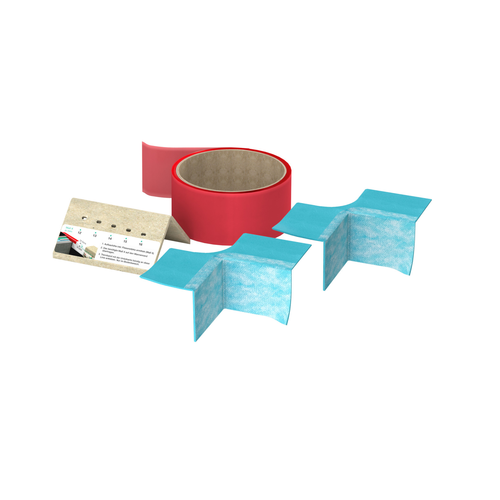 MEPA Duschrinne Aquaproof 3Dplus T-Ecke Abdichtset vlieskaschiert selbstklebend 180049