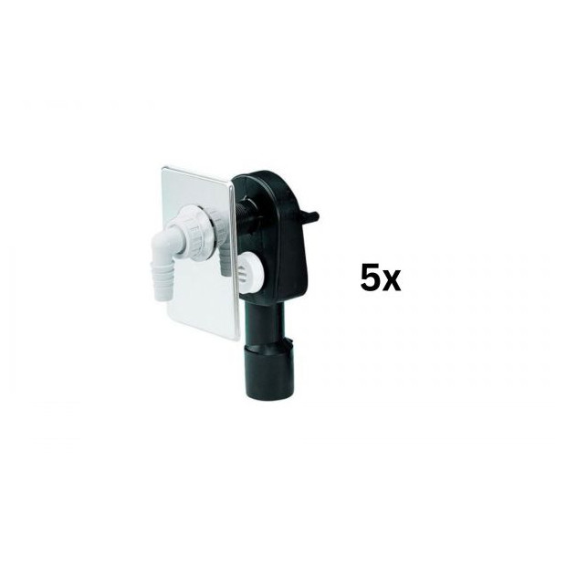 Dallmer Unterputz-Siphon HL 400 DN 40/50 Set 5 Edelstahl Abdeckplatte 91589151
