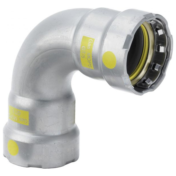 Viega Bogen Megapress-G 4616 739126 2-Zoll 90-Grad Stahl verzinkt Pressanschluss HNBR Dichtelemente