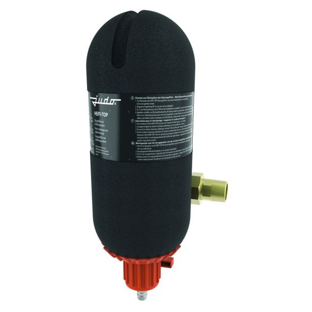 JUDO Rueckspuelfilter JHF-T 1-1-4-Zoll Entlueftungssystem Messing Heizungsfilter 8060032