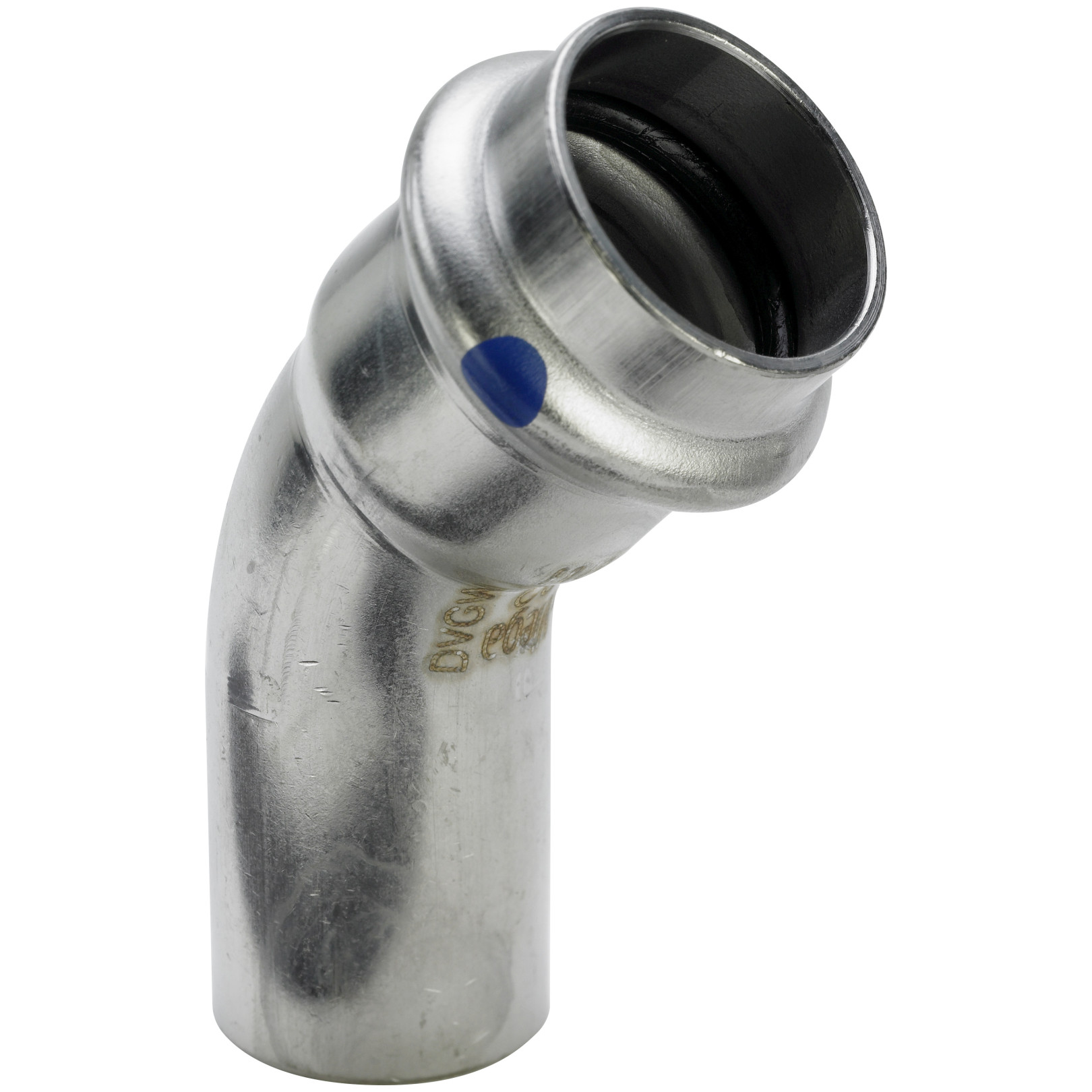 Viega Bogen 45 Grad Sanpress Inox 2326.1LF SC-Contur LABS-frei Edelstahl 54mm EPDM 665029