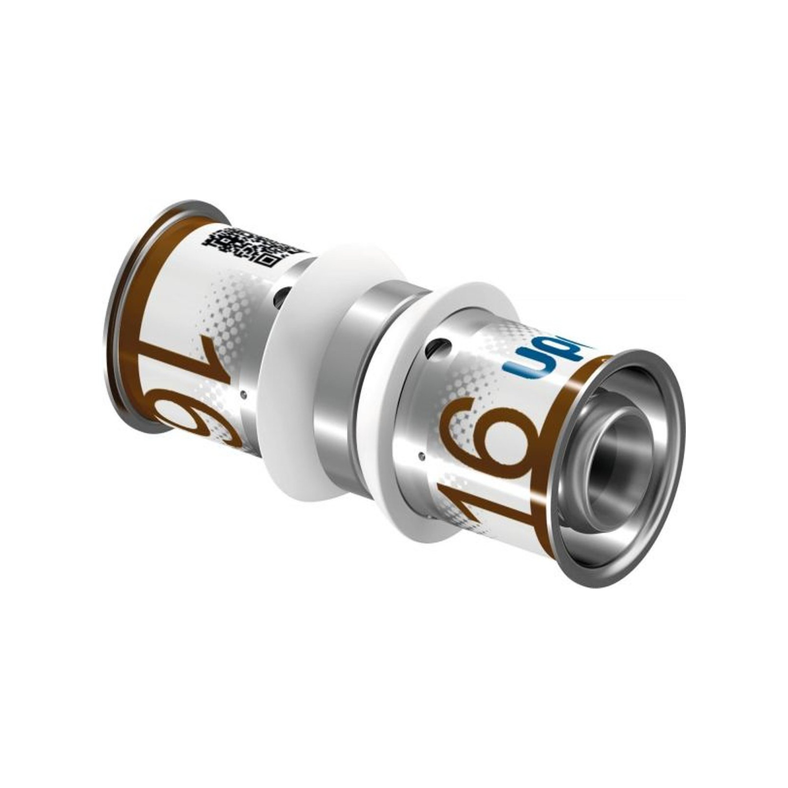 Uponor S-Press PLUS Kupplung 16 mm 16 mm Pressfitting PPSU Messing verzinnt DVGW 1070547
