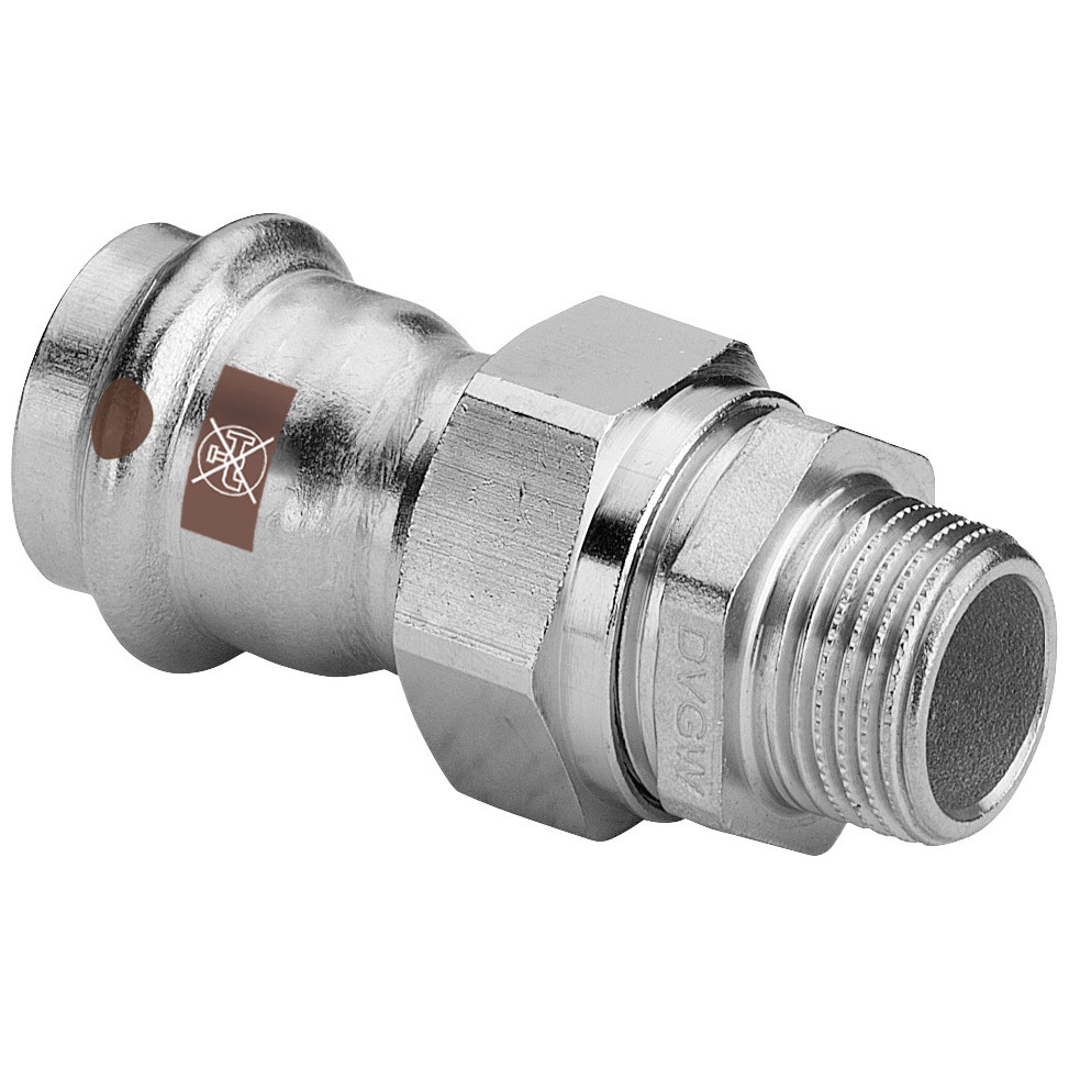 Viega Verschraubung SC Temponox 1765 22mm R1 Edelstahl Pressanschluss EPDM 812096