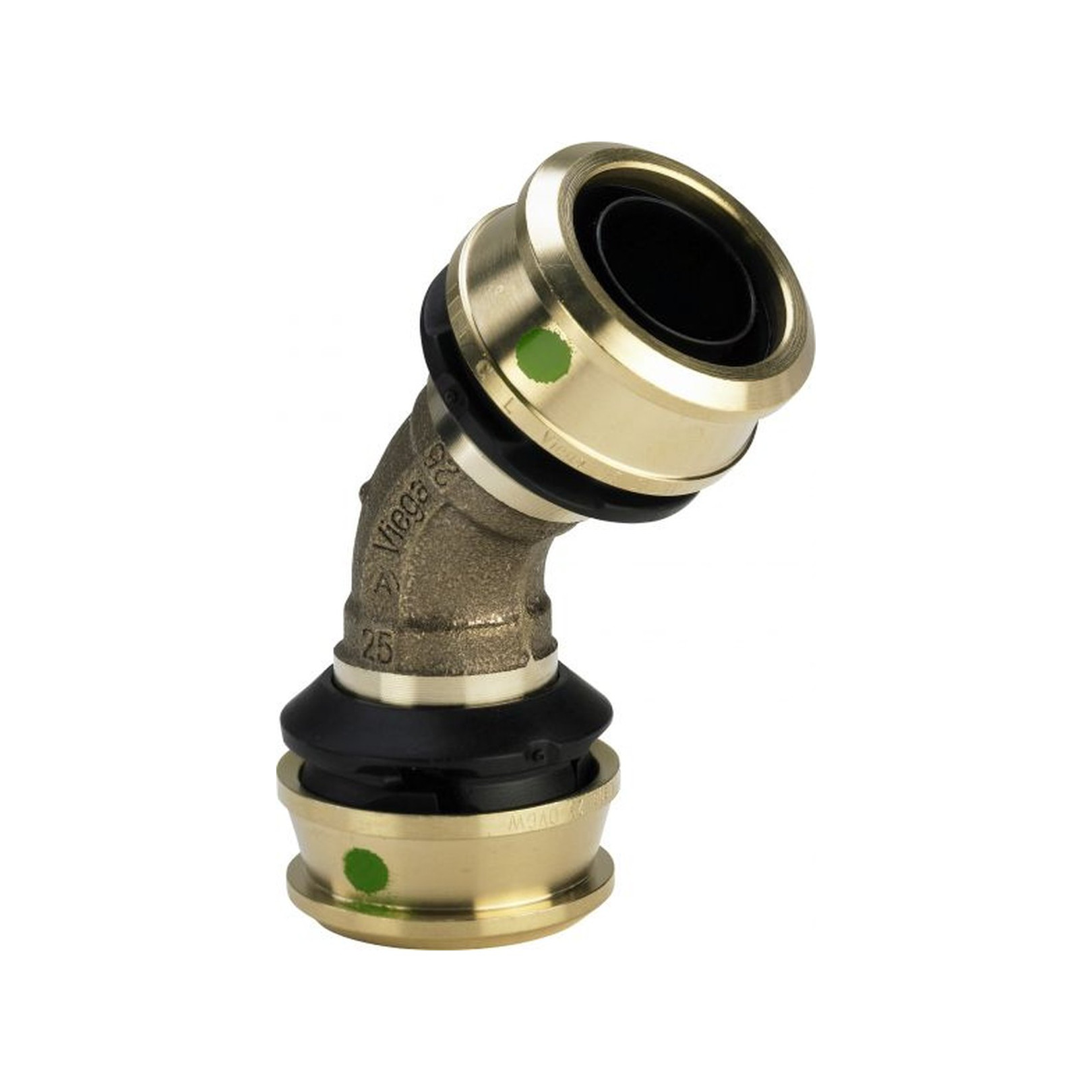 Viega Pressfitting Raxofix 5326 Bogen 45 Grad 50mm SC-Contur Siliziumbronze 647100