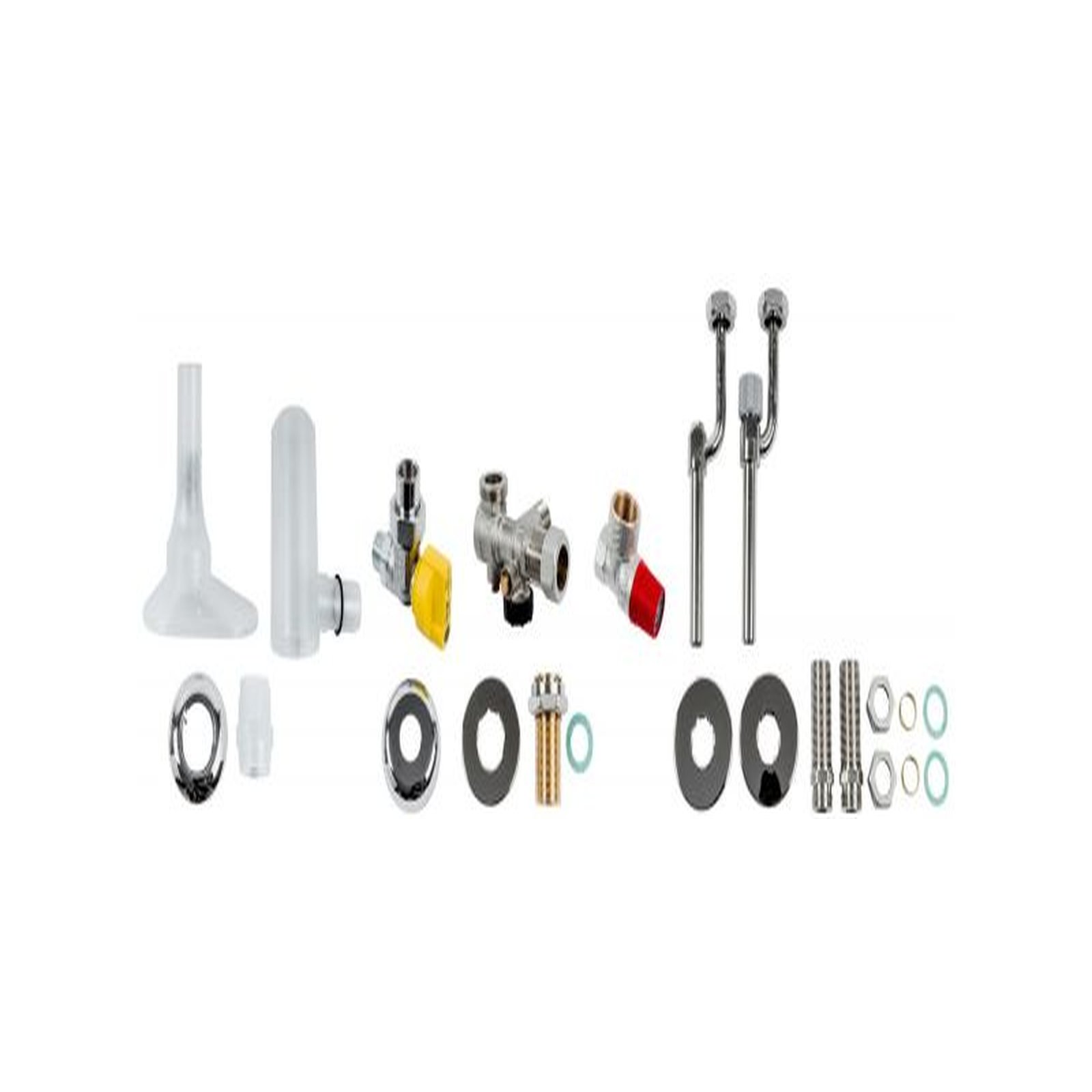 Wolf Anschluss-Set Gaskombithermen Unterputzinstallation Sicherheitsventil 3 bar Gaskugelhahn KFE-Hahn 2072334