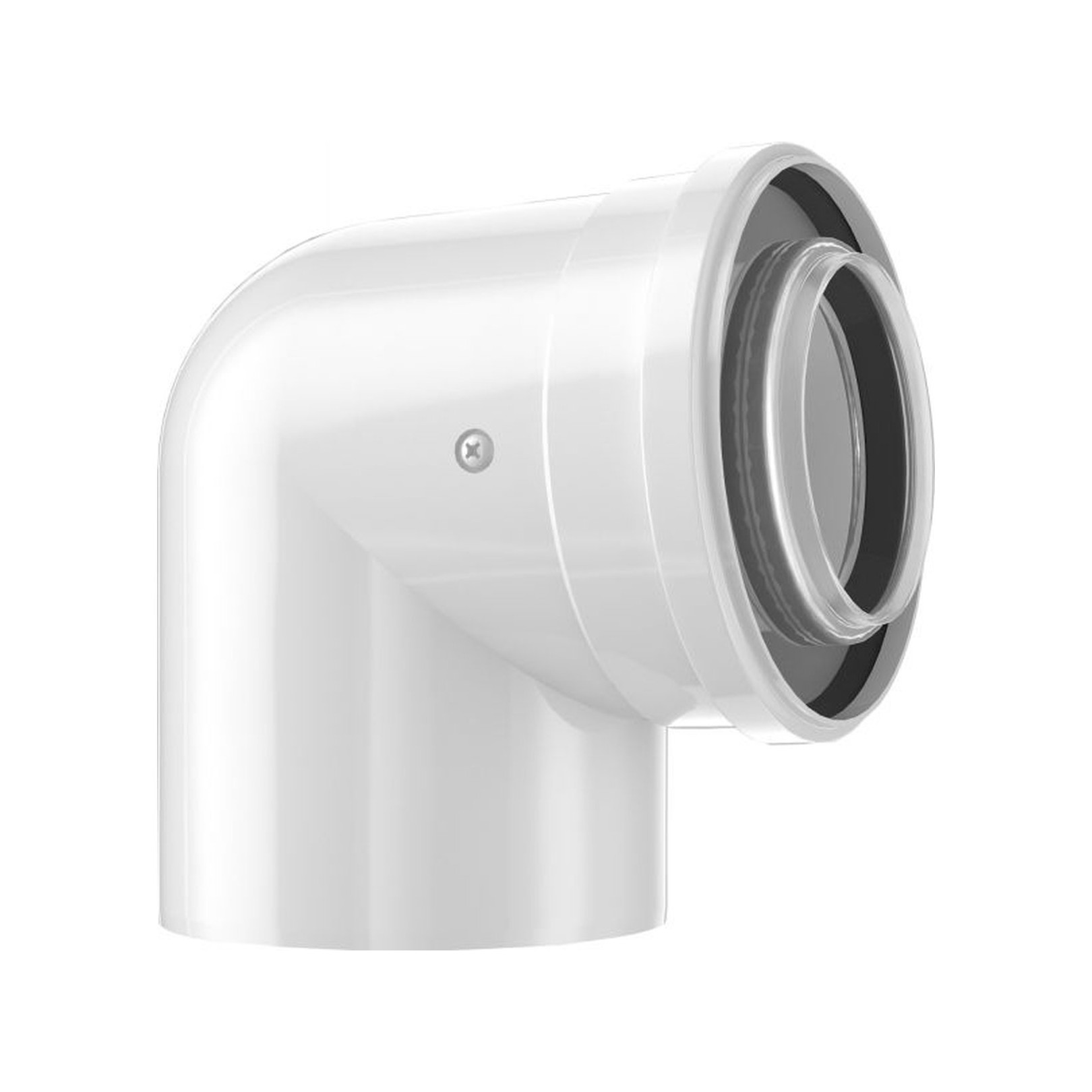 Buderus Konzentrischer Bogen 80/125 mm 87 Grad Weiß Stahl Kunststoff 7738112648