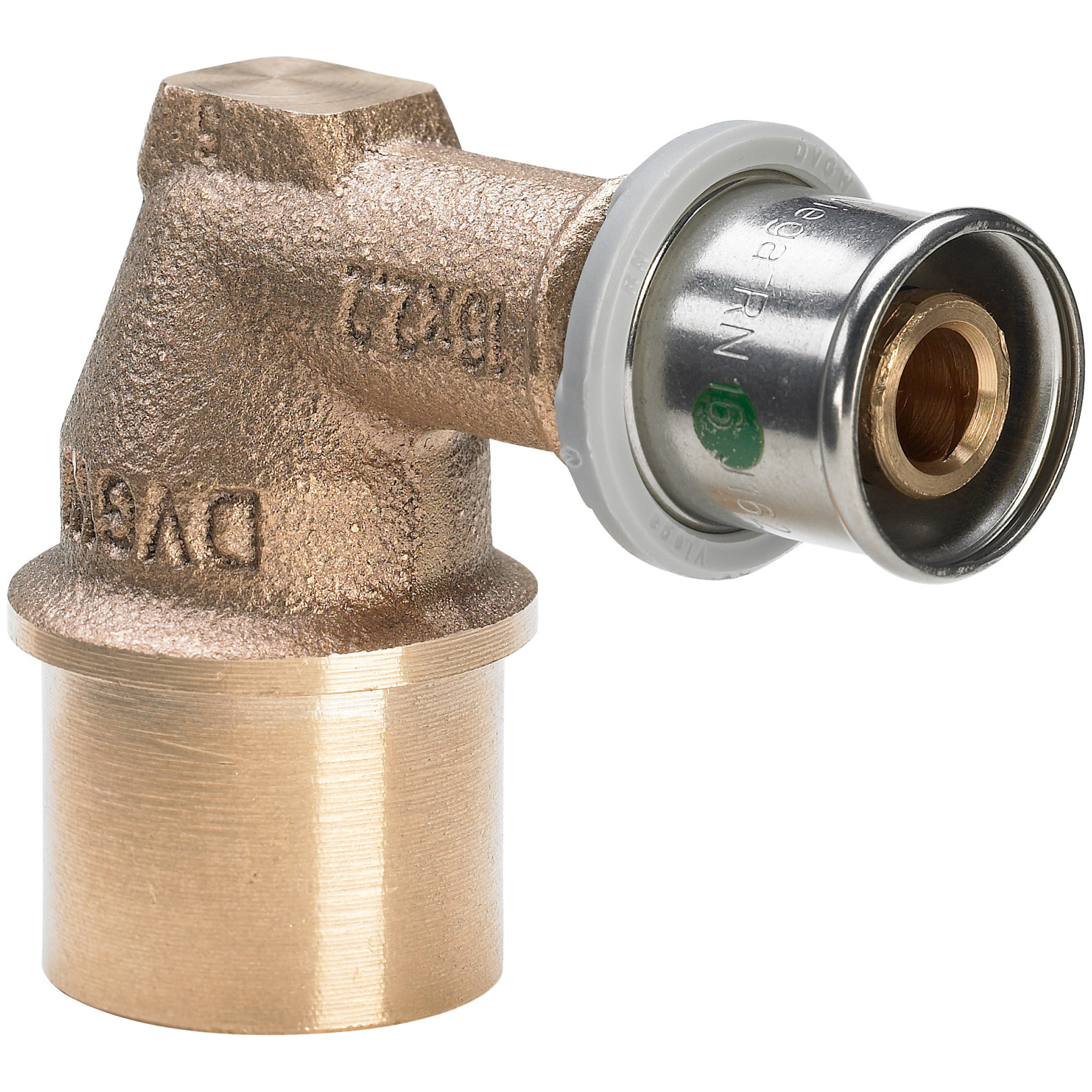 Viega Pressfitting Sanfix P 2114.1 Winkel 25mm x 3/4 Zoll IG Rotguss SC-Contur 595814