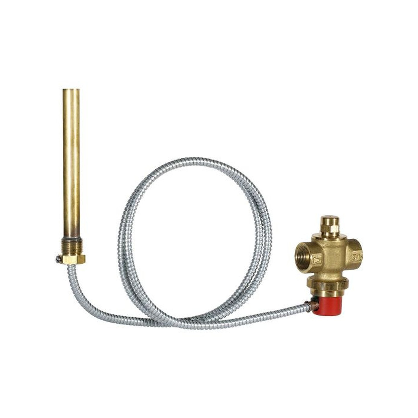 Resideo Therm Ablaufsicherung TS131 Braukmann TS131-3/4A Messing 95 GradC 1300mm R3/4 Doppelfühler TS131-3/4A