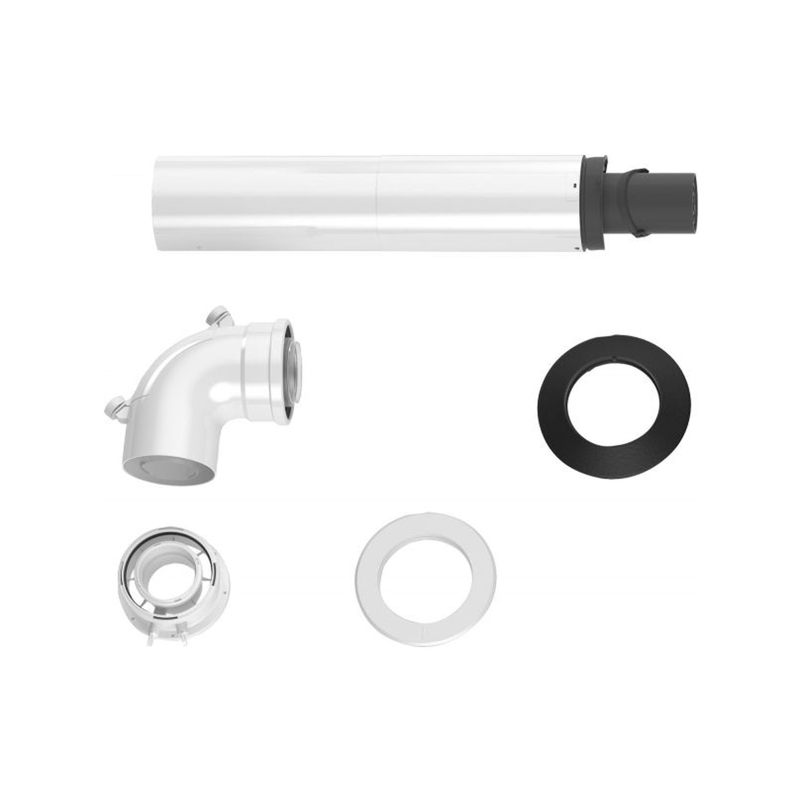 Bosch Abgaszubehör FC-Set60-C13x Grundpaket waagerecht 60/100 mm Luft Abgasführung 7738112496