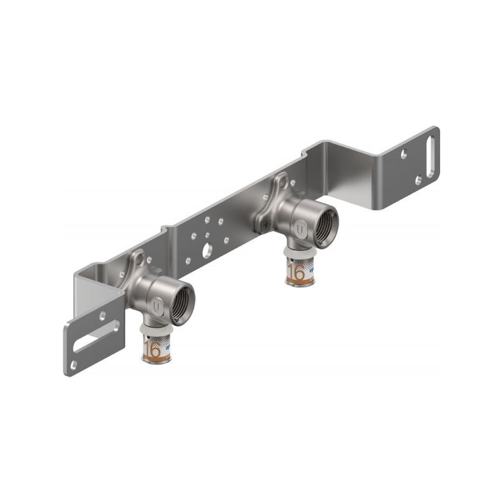 Uponor S-Press PLUS Montageeinheit 16mm DN15 1/2 IG PPSU Messing Edelstahl Sichtfenster 1070662