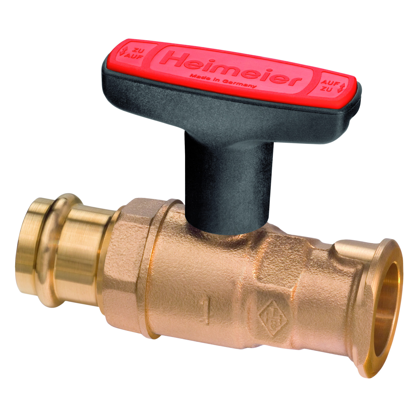 IMI Hydronic Pumpenkugelhahn Globo P-S 28x1-Zoll Pressanschluss Schwerkraftbremse 0632-28.000