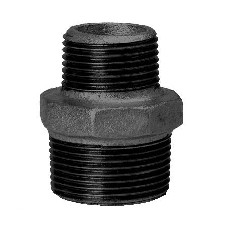 SCHMIDT HERMANN Temperguss-Doppelnippel Nr.245 2 x 11-2 Zoll schwarz 14245036