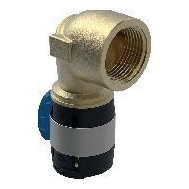 Geberit FlowFit Uebergangsbogen 90Grad d40 Rp1-1-4 Rotguss Pressindikator 620534001