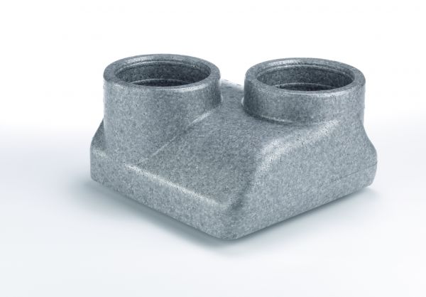 Zehnder Anschlussbox DN125 ComfoPipe Compact ComfoAir 180 EPP schwarz 2 Abgänge 990328804