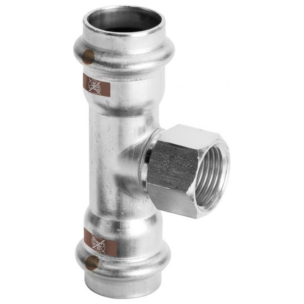 Viega T-Stueck Temponox 1717.2 22mm Rp3-4 22mm Stahl nichtrostend SC-Contur EPDM 810894