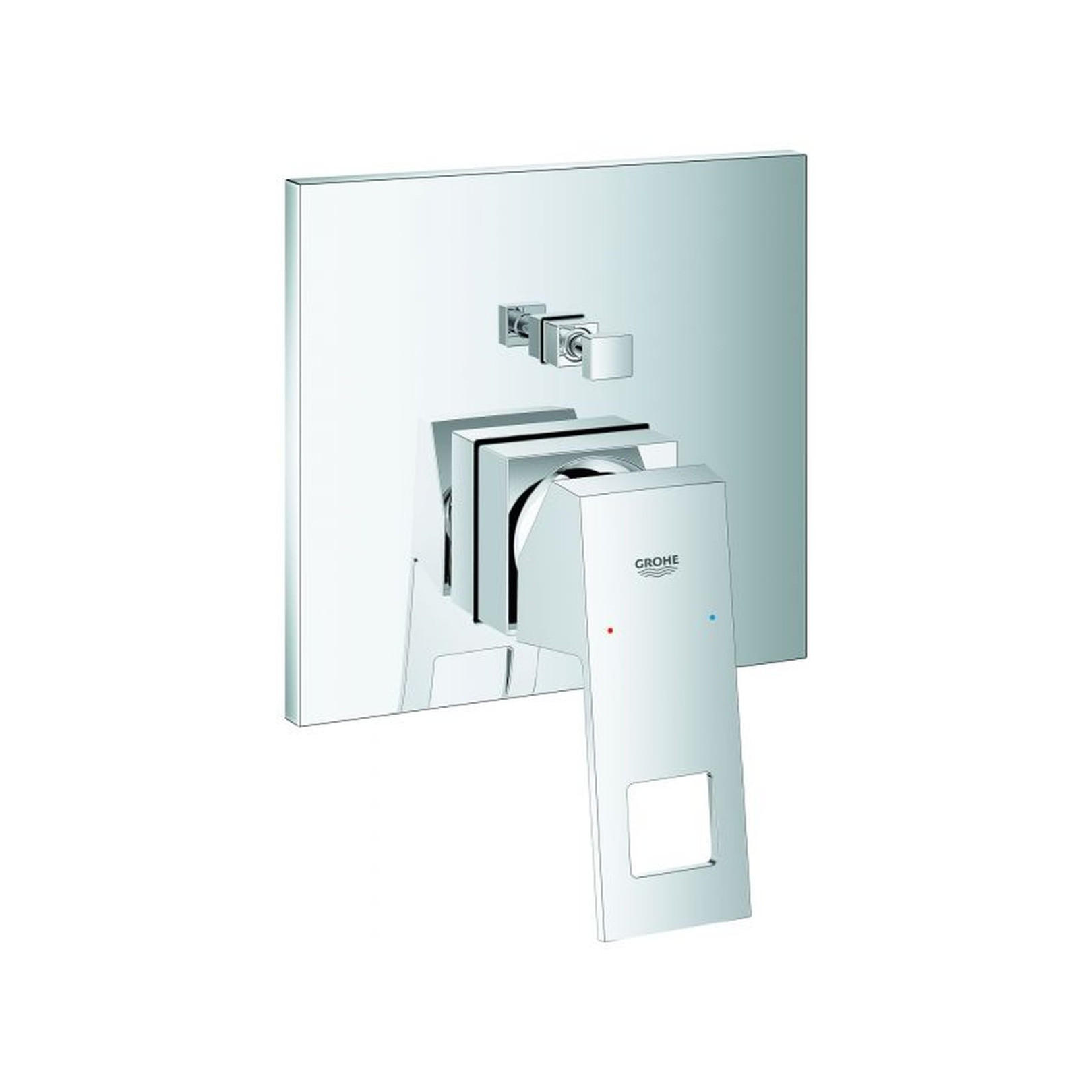 Grohe Einhebel-Wannenbatterie Eurocube 24062 FMS Rapido SmartBox Chrom SilkMove 46 mm 24062000