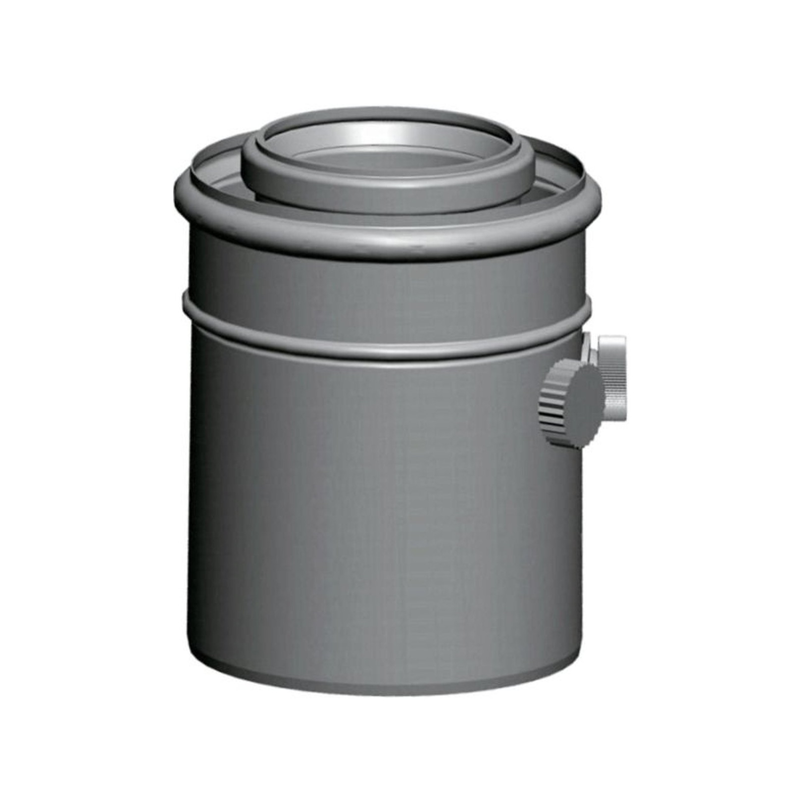 Wolf Anschluss-Adapter DN80/125 Messstutzen 152mm weiß steckbar 2651488