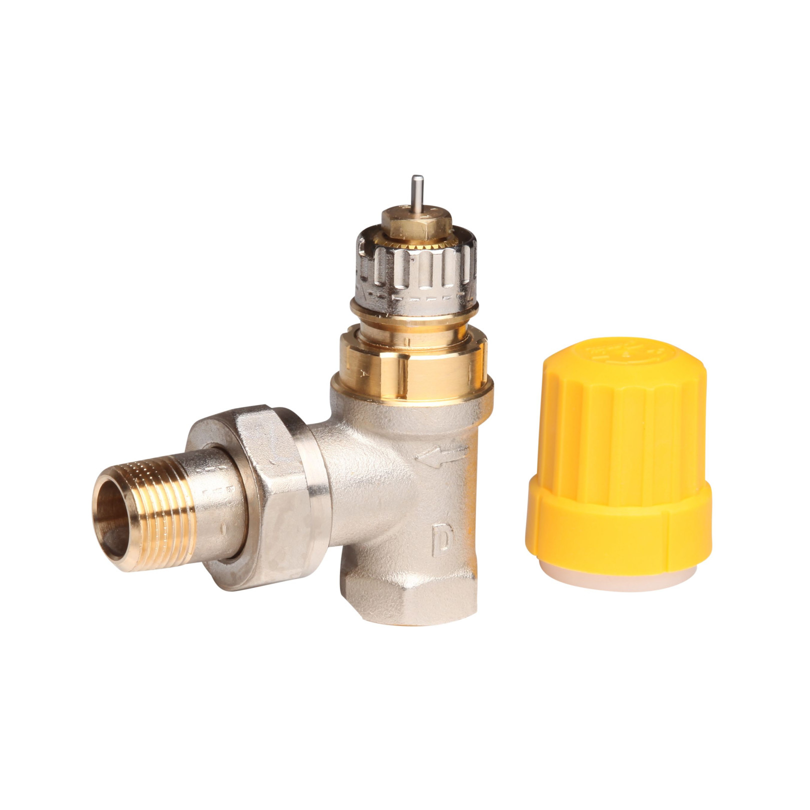 Danfoss Thermostatventil RA-UN10 Eckform DN10 3/8 voreinstellbar Messing vernickelt 013G3001