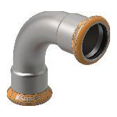 Geberit Pressfitting Mapress Therm Bogen 90Grad Edelstahl d15 CIIR Dichtring 41102