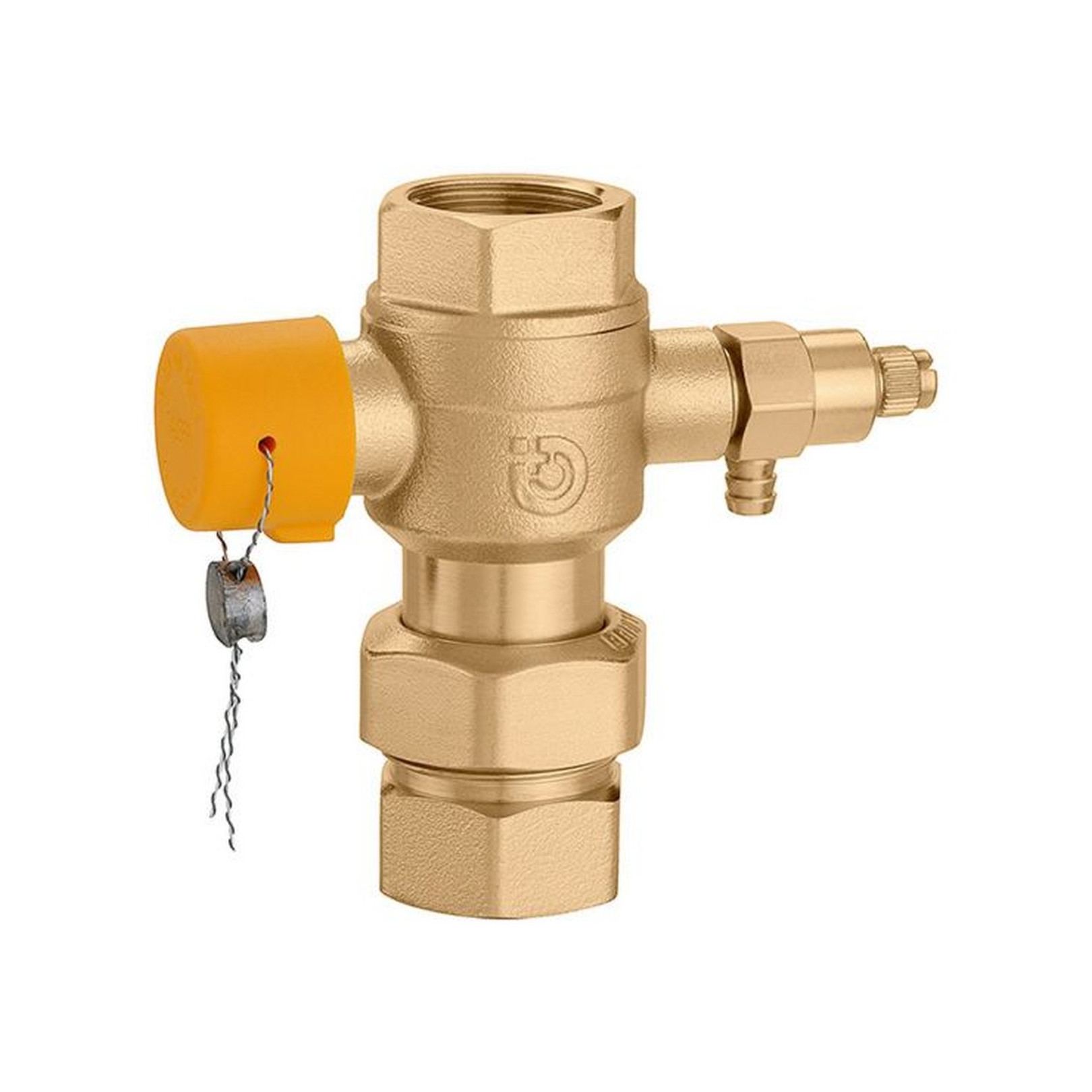 Caleffi Kappenventil Solar 3/4 Zoll Entleerung Ausdehnungsgefäß 6 bar 120 Grad 558052