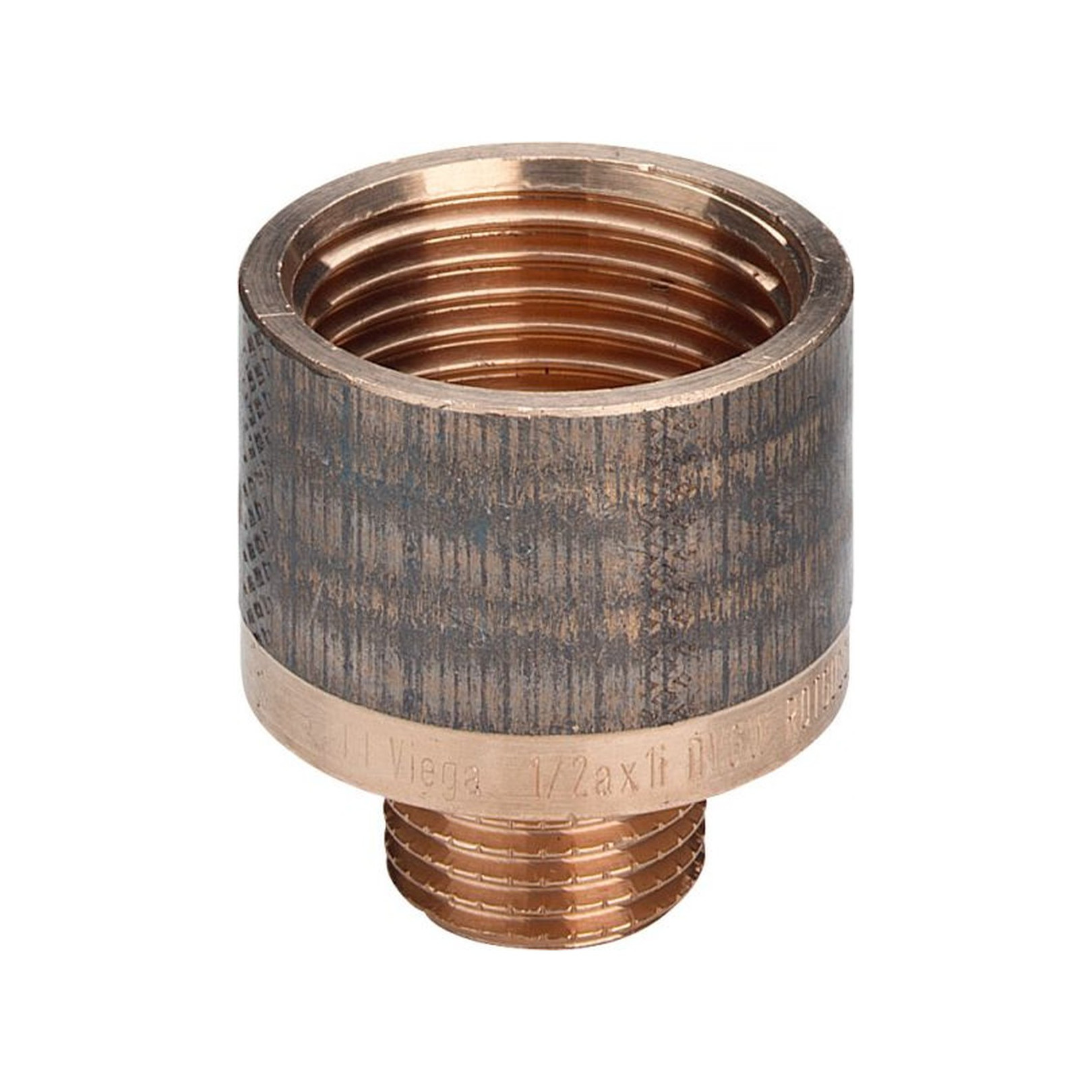 VIEGA Gewindefitting Rotguss SpitzMuffe Typ 3242 DN6xDN10 AGxIG Temperaturbereich bis 120°C Betriebsdruck 25 bar 441135