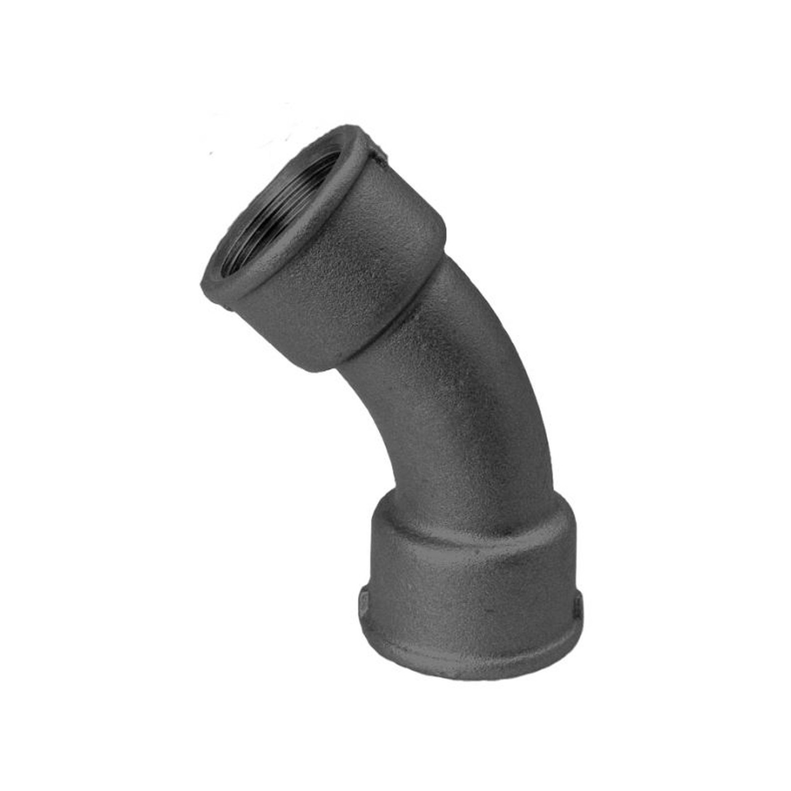 Schmidt Hermann Temperguss-Bogen Nr.41 3-4 Zoll 45 Grad 2 IG schwarz 14041020