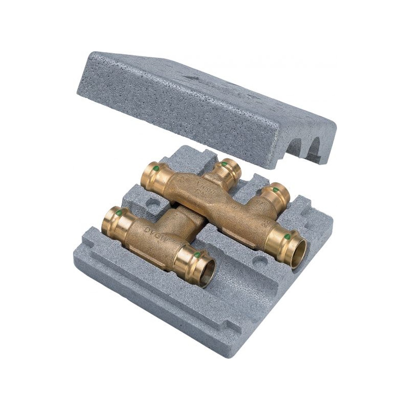 Kreuzungs-T-Stueck PROFIPRESS 15x15x15 Mod.2249.3, aus Rotguss, 493325,f.Wasser