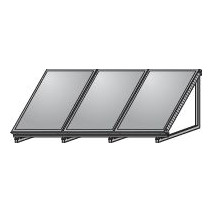 WOLF AluFlex-U Aufstellgerüst Hochformat 3 Kollektoren F3-1 CFK-1 flexible Neigung 2484084